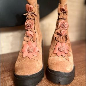 Bruno Premi Floral Platform Booties / Anthropologie